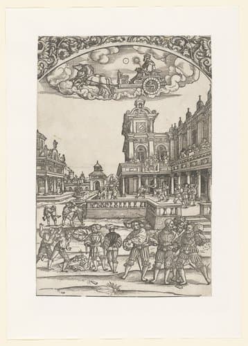Sol in zijn triomfwagen by anonymous; Hans Sebald Beham
