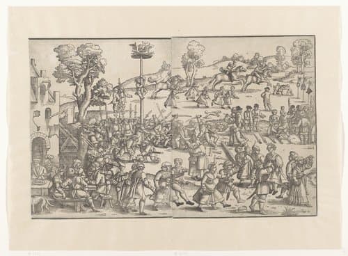 Dorpskermis (rechterdeel) by anonymous; Hans Sebald Beham