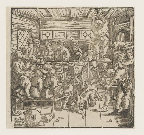 Boerenfeest by anonymous; Hans Sebald Beham