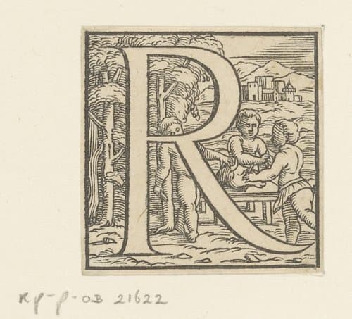 Versierde initialen by anonymous; Jan Stefan van Calcar