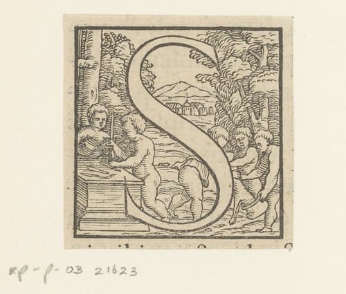Versierde initialen by anonymous; Jan Stefan van Calcar