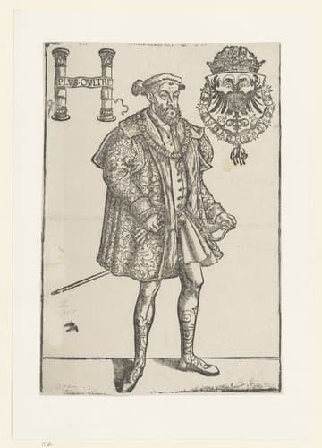 Portret van keizer Karel V van Habsburg, Duits keizer en koning van Spanje