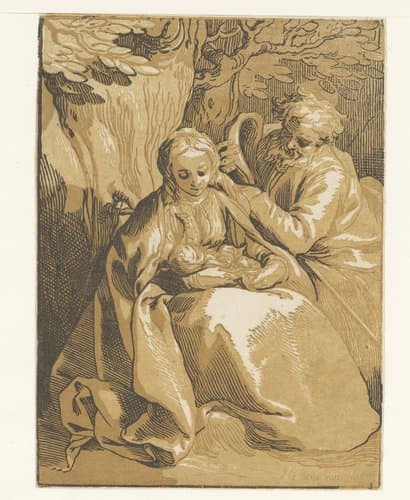 Heilige Familie by Ludwig Büsinck; Abraham Bloemaert
