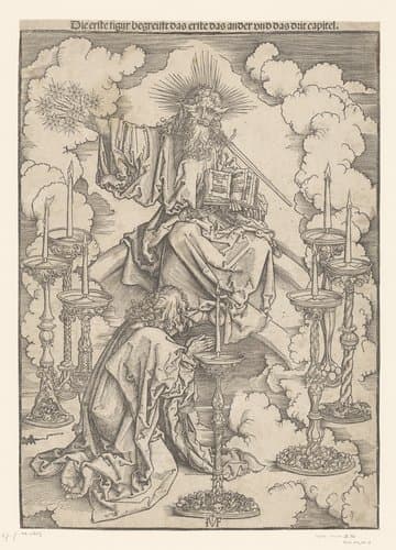 Visioen met de zeven kandelaars by Ieronimus Greff von Frankfurt