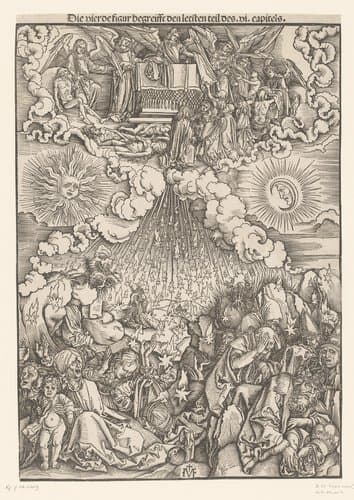 Openen van het vijfde en het zesde zegel by Ieronimus Greff von Frankfurt