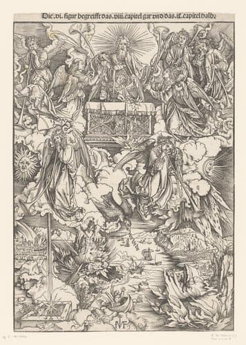 Blazen van de eerste vijf bazuinen by Ieronimus Greff von Frankfurt