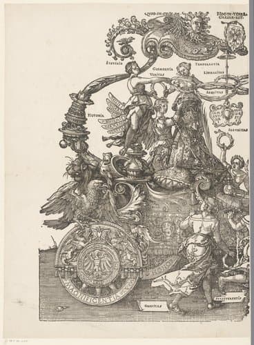 Triomfwagen van keizer Maximiliaan I by Hans Guldenmund