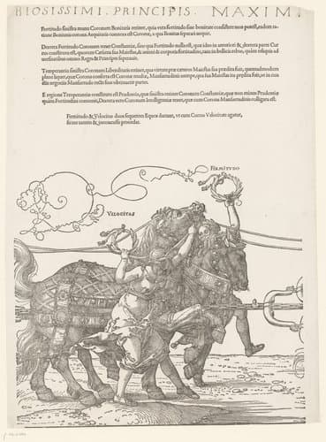 Dürers Triomfwagen voor keizer Maximiliaan I by anonymous