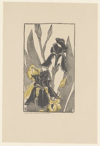 Zwarte irissen by Otto Eckmann