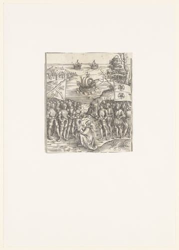 Maximiliaan I van Habsburg, keizer van het Heilige Roomse Rijk, sluit vrede met Hendrik VII, koning van Engeland by anonymous