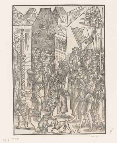 Christus voor Herodes by anonymous; Urs Graf