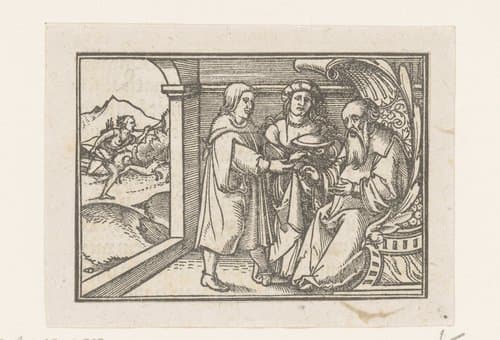 Jacob bedriegt de blinde Isaak by anonymous