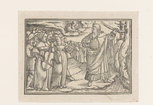 Mozes met zingende en dansende vrouwen by anonymous