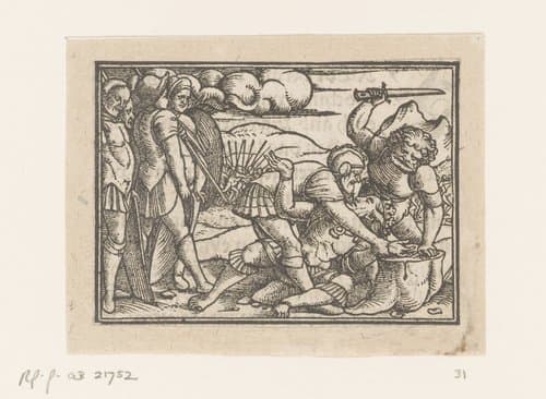 Verminking van Adonibezek by anonymous; Hans Holbein (II)
