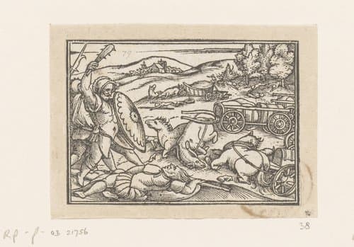 Kopieën naar Holbein's bijbelillustraties voor de Biblia Utriusque Testamenti by anonymous; Hans Holbein (II)