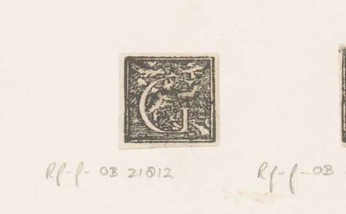Letter G: uil aangevallen door vogels by anonymous; Hans Holbein (II)