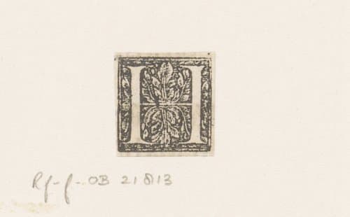 Letter H: rankenornament by anonymous; Hans Holbein (II)