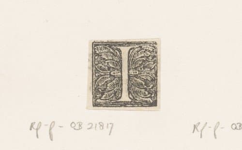 Letter I: ornament by anonymous; Hans Holbein (II)
