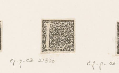 Letter L: rankenornament by anonymous