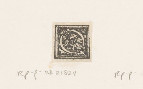 Letter O: hulstbladeren by anonymous; Hans Holbein (II)
