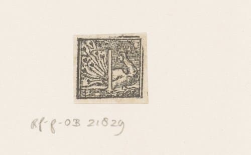 Letter T: pauw by anonymous; Hans Holbein (II)