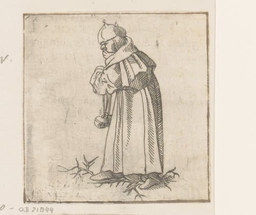 Sofist lopend op doornen by Caspar Merian