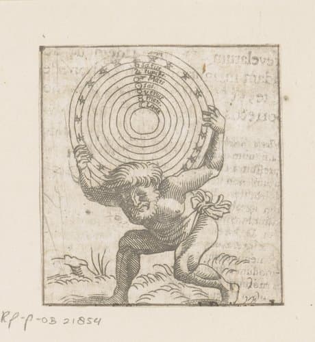 Atlas draagt de hemelgewelven op zijn schouders