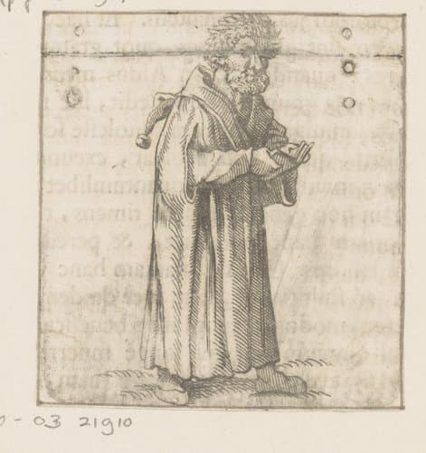 Henricus Glareanus in de kleding van een zot by Caspar Merian