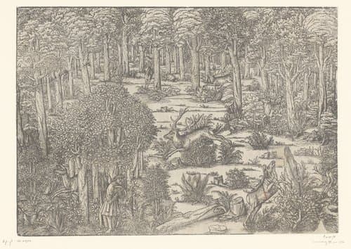 Hertenjacht by anonymous; Michael Ostendorfer