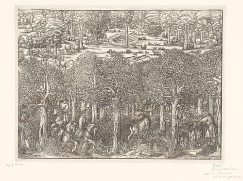 Hertenjacht by anonymous; Michael Ostendorfer