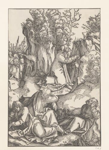 Christus in de hof van Getsemane by anonymous; Hans Schäufelein