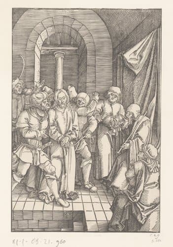 Christus voor Annas by anonymous; Hans Schäufelein