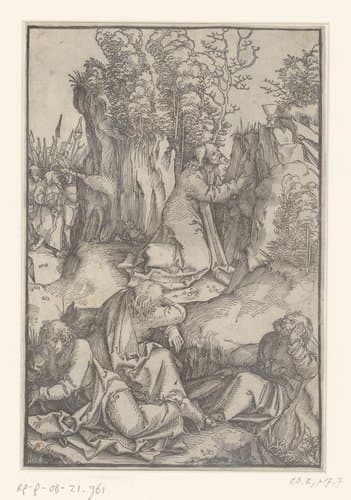 Christus in de hof van Getsemane by anonymous; Hans Schäufelein