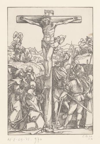 Christus aan het kruis by anonymous; Hans Schäufelein