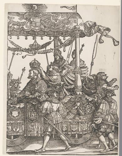 Achterste deel van de triomfkar by anonymous; Hans Schäufelein