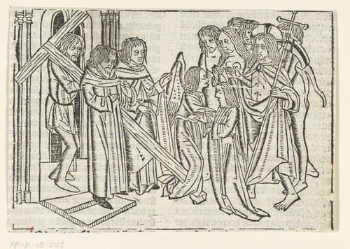 Christus bij de hemelpoort by Master of Delft