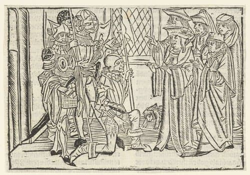 Soldaten berichten hoge priesters dat Christus is herrezen by Master of Delft