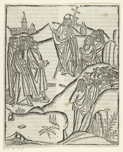 De herrezen Christus verschijnt aan zijn discipelen by Master of Delft