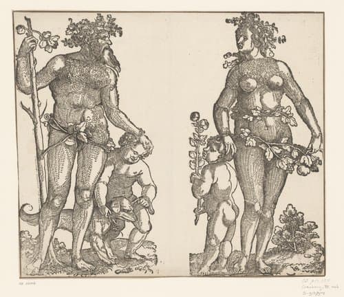 Wildeman met familie by anonymous; Hans Schäufelein