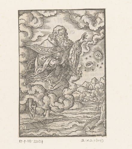 God scheidt het licht van de duisternis by Virgilius Solis
