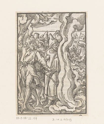 Egyptenaren verdrinken in de Schelfzee by Virgilius Solis