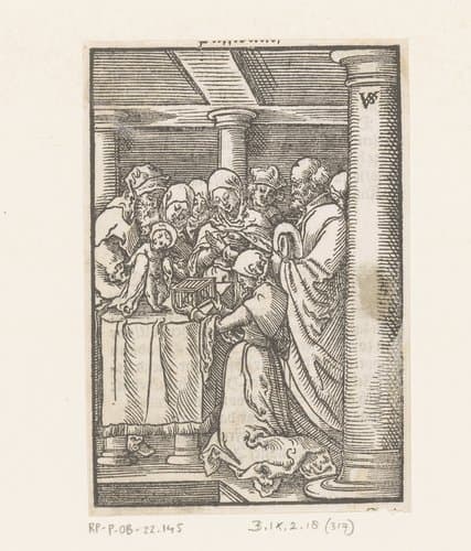 Presentatie van Christus in de tempel by Virgilius Solis