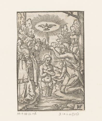 Doop van Christus by Virgilius Solis