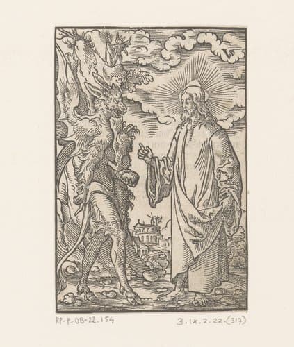 Verzoeking van Christus by Virgilius Solis