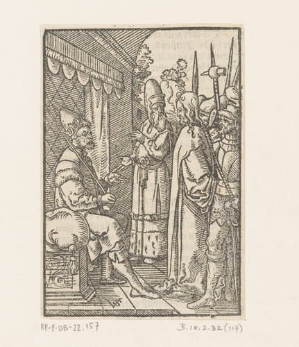Christus voor Herodes by Virgilius Solis