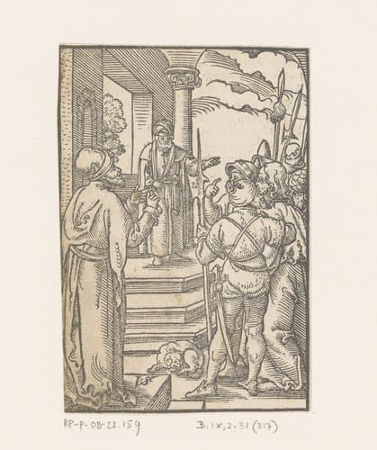 Christus voor Pilatus by Virgilius Solis