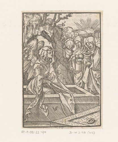 Heilige vrouwen bij het graf by Virgilius Solis