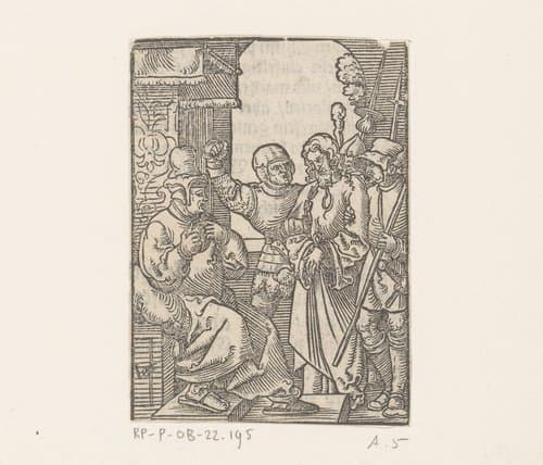 Christus voor Kajafas by Virgilius Solis