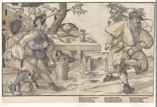 Dorpsbruiloftsfeest (linkerdeel) by anonymous