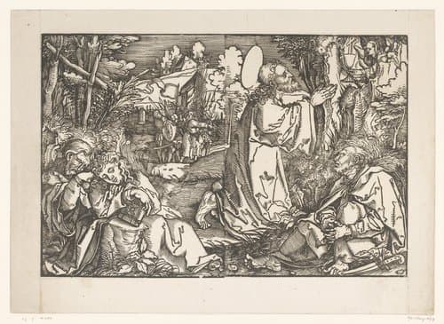 Christus in de hof van Getsemane by anonymous; Hans Weiditz